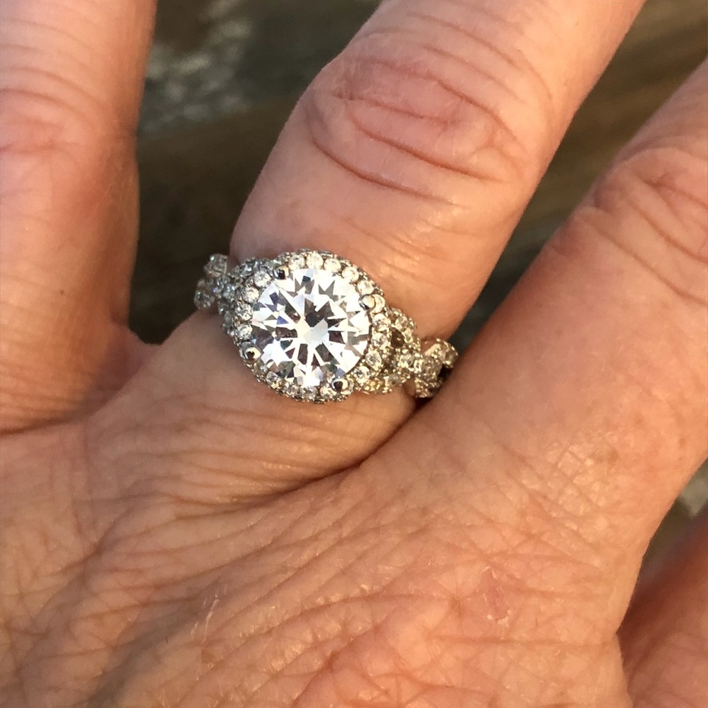 4 TCW sterling silver Diamonique ring